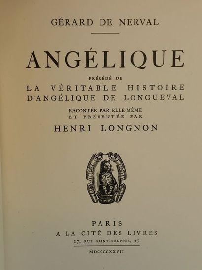null Nerval, Gérard de.Angélique, précédé de La Véritable histoire d'Angélique de...