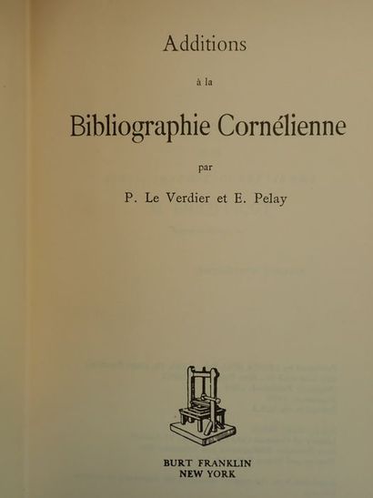 null Verdier, P. / Pelay, E..Additions à la Bibliographie Cornélienne. New York,...