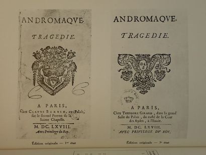 null Guibert A.J..Bibliographie des oeuvres de Jean Racine publiées aux XVIIe siècle...