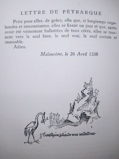 null Pétrarque François / H. Sébert / Gabriel Faure.Lettre de François Pétrarque...