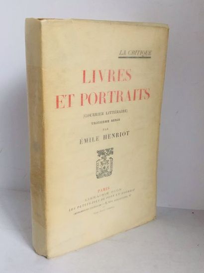 null Henriot Emile.Livres et Portraits. Edité à Paris, chez Plon, en 1927. Collection...