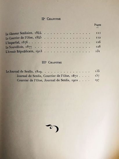 null Dautheuil / Vignon Eugène.L' Imprimerie à Senlis depuis 1508 Les Journaux Locaux...