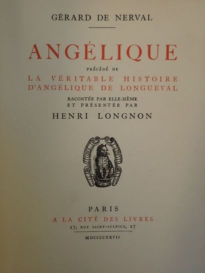 null Nerval, Gérard de.Angélique, précédé de La Véritable histoire d'Angélique de...