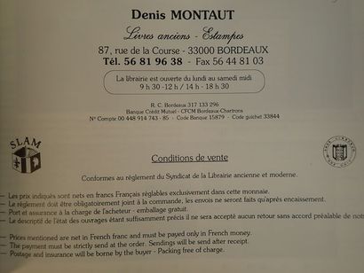 null Montaut Denis.Gastronomie - Œnologie 1991-93. Bordeaux, Libriaire Montaur (1991-93)....