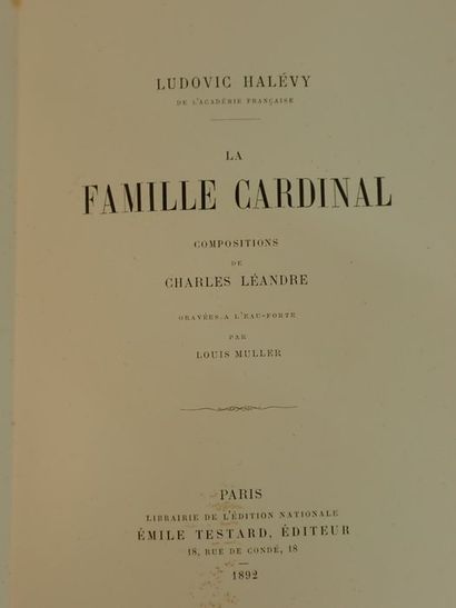 null Léandre, Charles Halévy, Ludovic.La Famille Cardinal. Suite d'eaux-fortes. Paris,...