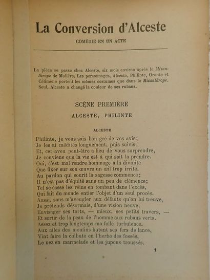 null Courteline, Georges.La Conversion d'Alceste. Paris, Flammarion, 1905. In-8 de...