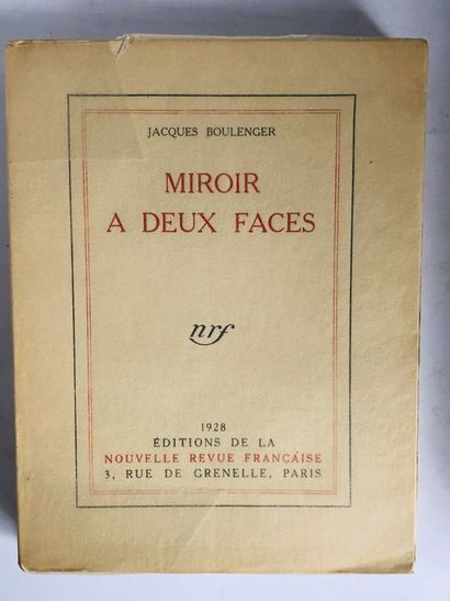 null Boulenger Jacques.Miroir à deux Faces. Edité à Paris, chez NRF Ed. Nouvelles...