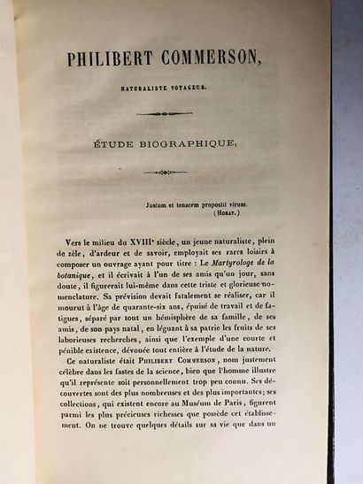 null CAP Paul Antoine.Philibert Commerson Naturaliste Voyageur Etude Biographique....