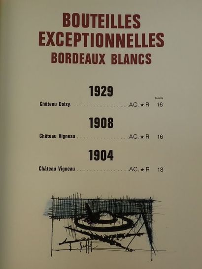 null Latour Alfred, Nicolas, Bernard Buffet.Nicolas - Liste des Grands Vins - 1963....