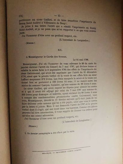 null Stein Henri..Notes Pour Servir à l' Histoire de L' Imprimerie à Bourg Saint...