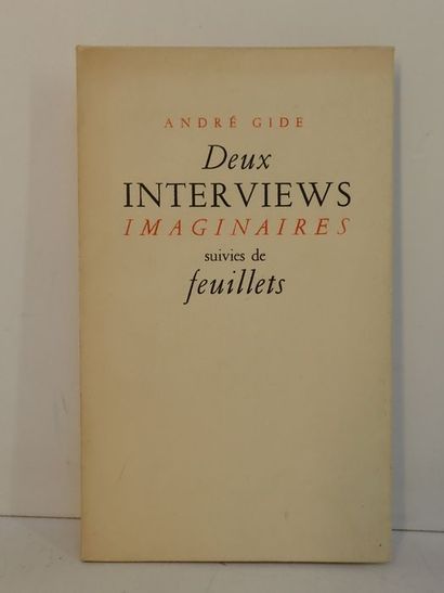 Gide, André.Deux interviews imaginaires suivies...
