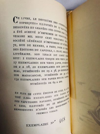 null Maurras Charles.Contes Philosophiques. Edité à Paris d'après des gravures sur...