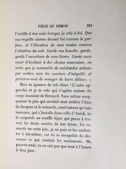 null Mazeline Guy.Piège du Démon. Edité à Paris, chez NRF Ed. Nouvelles Revue Française...
