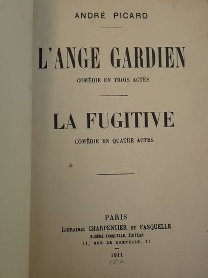 null Picard, André.L'Ange Gardien - La Fugitive. Paris, Charpentier et Fasquelle,...