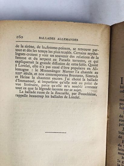  Albin Emmanuel de Saint.Le Livre des Ballades Allemandes Traduit et Annoté. Edité...