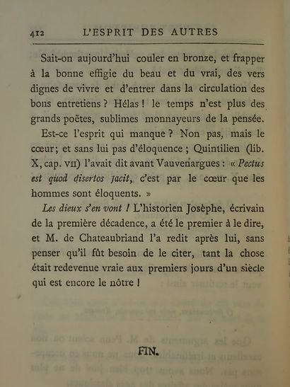null Fournier, Edouard.L'Esprit des autre recueilli et raconté par (.) Paris, E....