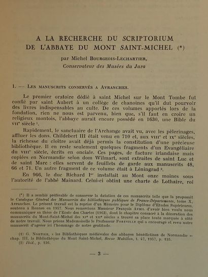 null Lechartier Bourgeois, M. / Avril, François.Le Scriptorium du Mont Saint-Michel....