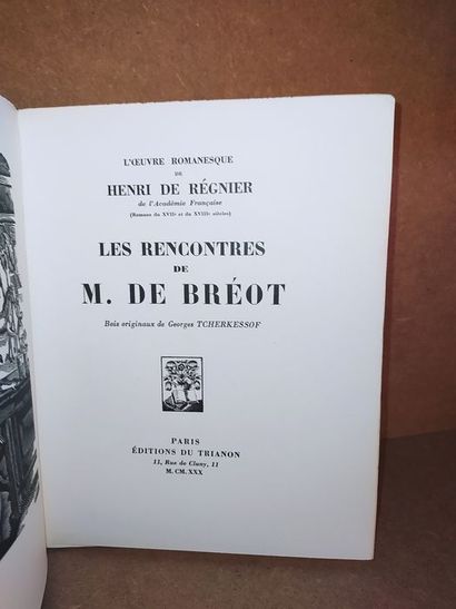 null Régnier Henri de / Georges Tcherkessof..Les Rencontres de M. de Bréot. Edité...