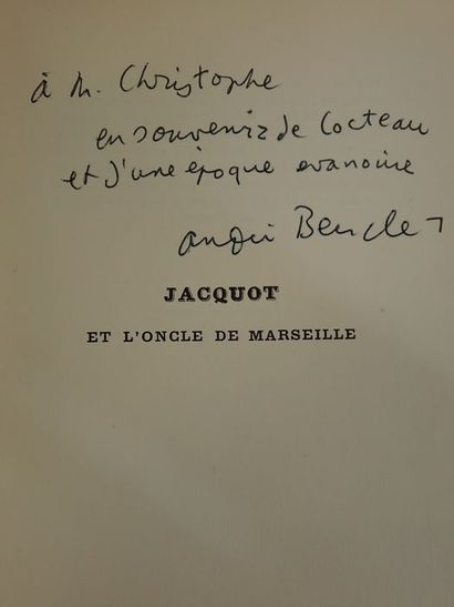  Beucler, André? (envoi de).Jacquot et l'oncle de Marseille. Paris, Nrf, 1926. In-8...