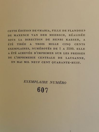 null Van der Meersch, Maxence? / Barret, Gaston.Maria fille de Flandre. 1948. In-8...