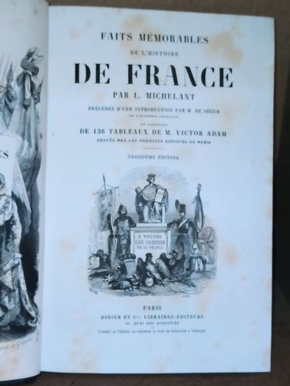 null Michelant - Victor Adam.Faits mémorables de l'histoire de France. Edité à Paris,...