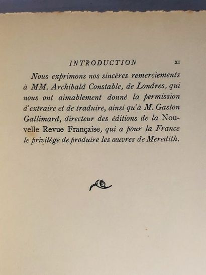 null Garnier Charles Marie.Florilège de George Meredith Pensées Cueillies aux romans...