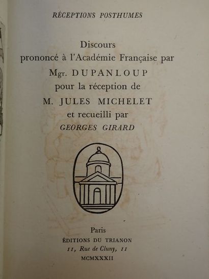 null Girard, Georges / Hémard Joseph.Discours prononcé à l'Académie Française par...