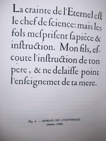  Audin Marius.Le garamont dit à tort "caractère de l'université. Edité à Paris, chez...