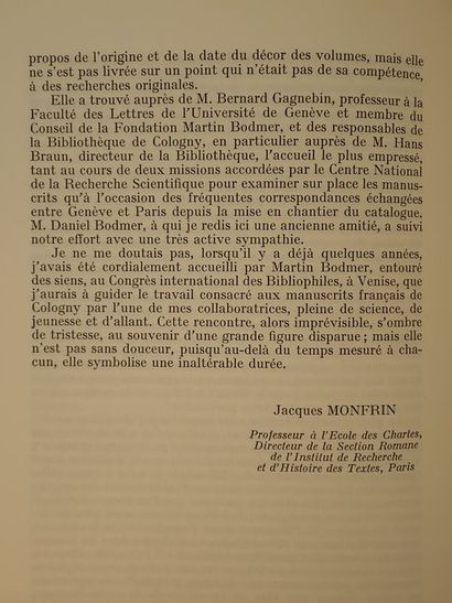 null Vielliard, Françoise.Bibliotheca Bodemeriana : Manuscrits français du Moyen...