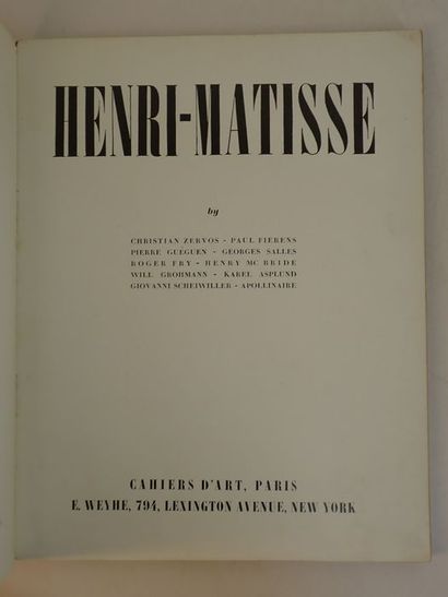 null Collectif (Christian Zervos - Paul Fierens - Pierre Guéguen ...).Henri-Matisse....