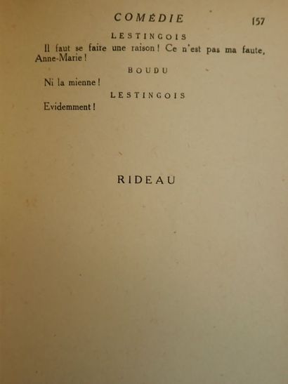 null Fauchois, René.Boudu sauvé des eaux. Paris, éditions du Dauphin, 1932. In-12...