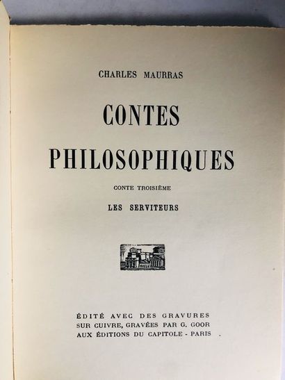 null Maurras Charles.Contes Philosophiques. Edité à Paris d'après des gravures sur...