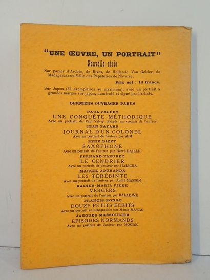 null Beucler, André? (envoi de).Jacquot et l'oncle de Marseille. Paris, Nrf, 1926....