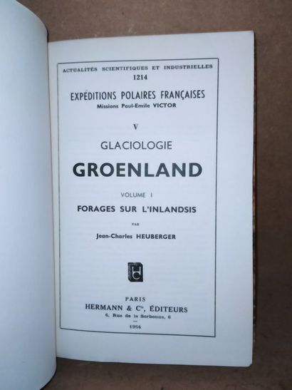 null Heuberger Jean-Charles / Albert Bauer.Glaciologie Groenland. Edité à Paris,...