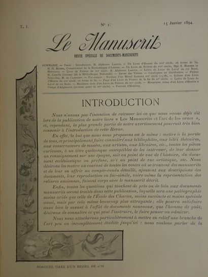 null Collectif Labitte, Alphonse (Directeur).Le Manuscrit - Revue spéciale de Documents-Manuscrits,...