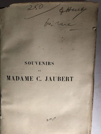 null Jaubert Caroline.Souvenirs de Madame C. Jaubert Lettres et Correspondances....