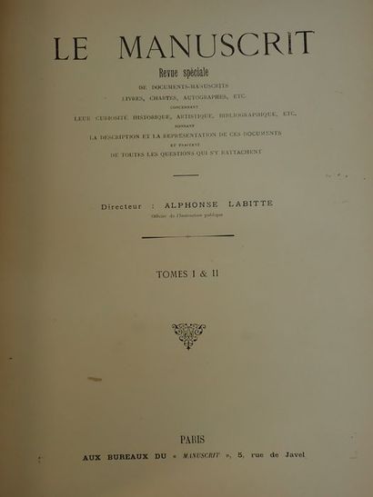 null Collectif Labitte, Alphonse (Directeur).Le Manuscrit - Revue spéciale de Documents-Manuscrits,...