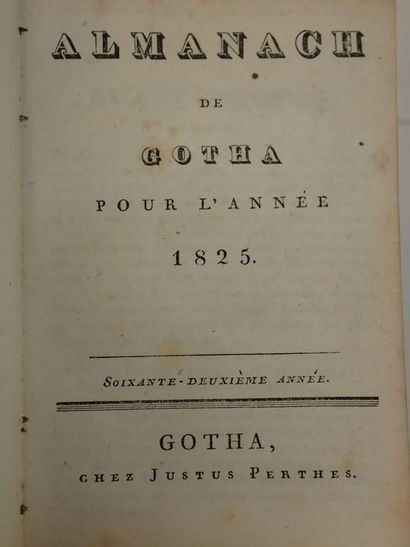 null Perthes, Justus.Almanach de Gotha pour l'année 1825 (62e année). Gotha chez...
