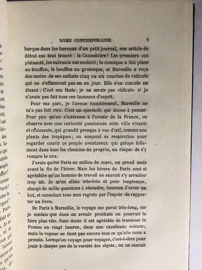 null About Edmond.Rome Contemporaine. Edité à Paris, chez librairie de Michel Lévy...