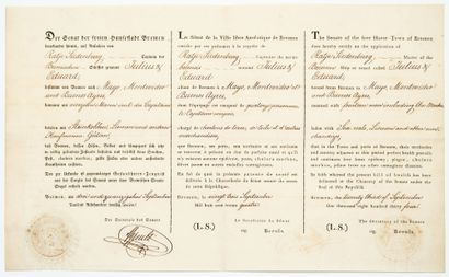 null GERMANY. HEALTH PATENT issued by the Senate of the Hanseatic City of BREMEN...