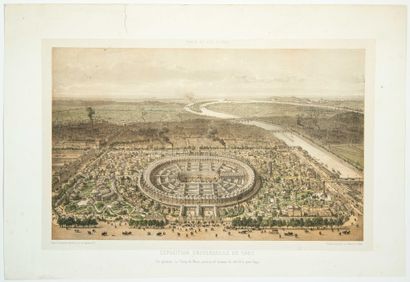 null «PARIS DANS SA SPLENDEUR» (c. 1861). 5 Planches gravées : Paris en 1620, Paris...