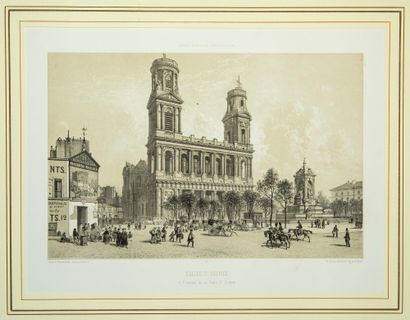 null "PARIS IN HIS SPLENDER" (c. 1861). 5 Engraved plates: Church of the Madeleine,...
