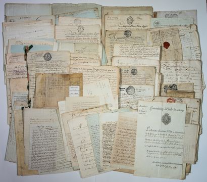 null CHARENTE-MARITIME. SAINTONGE. FAMILLE DE BRÉMOND D'ARS & ALLIANCES. 130 Documents ;...