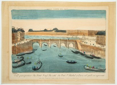 null PARIS. "Perspective view of the PONT-NEUF from the side of the Pont St Michel...