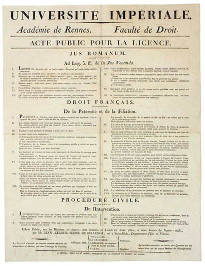 null RENNES (35). 1810. SAINT-MALO - «UNIVERSITÉ IMPÉRIALE. Académie de RENNES.»...