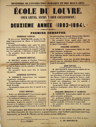 null ÉCOLE DU LOUVRE. 1883. (Cour Lefuel, Ancienne Cour Caulaincourt) DEUXIEME ANNEE...