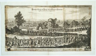 null CORTEGE OF KING LOUIS XIV AND THE QUEEN entering PARIS on 26 August 1660. 17th...