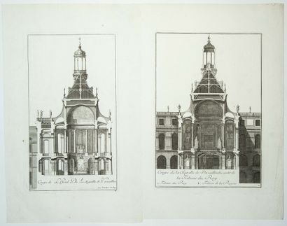 null YVELINES. LA CHAPELLE ROYALE du Château de VERSAILLES achevé en 1710 - 4 Planches...