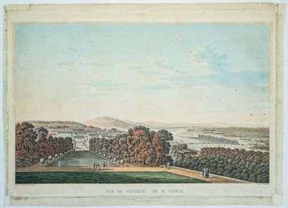 null HAUTS-DE-SEINE "View of the Château de ST CLOUD" (burnt down in 1871) Engraving...