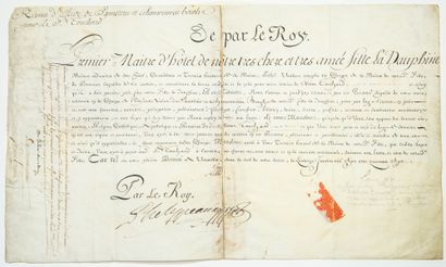 null CHÂTEAU DE VERSAILLES (78). 1747. Retenue d'aide de Paneterie et Échansonnerie...